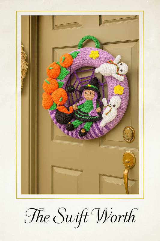 Halloween Wreath Crochet - Theswiftworth